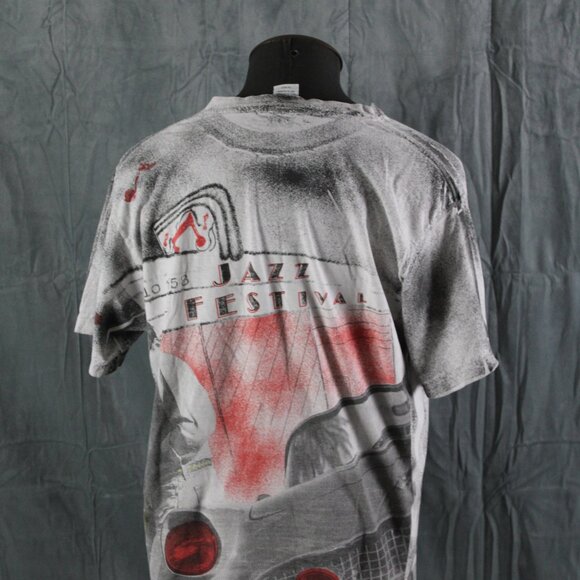 Vintage GRaphic T-shirt - Saxaphone Player Big Graphic - Men's XL - Picture 7 of 9